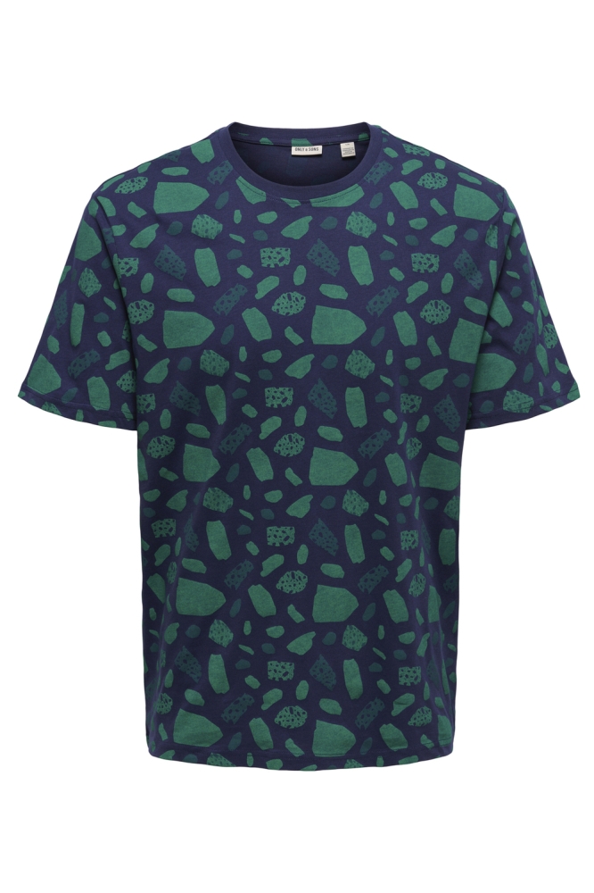ONSLEVI REG DITSY AOP SS TEE CS 22023392 ECLIPSE/TERRAZZO